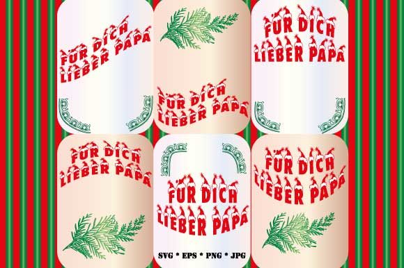 6 X Für Dich Lieber Papa Christmas Illustrations