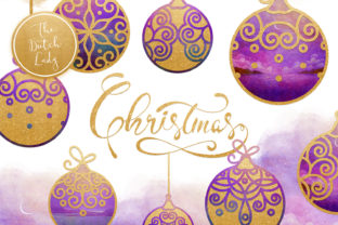 Christmas Balls Ornament Clipart Set for Seasonal Branding