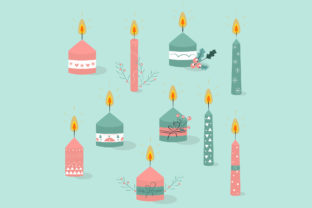 Christmas Candle Collections Illustrations