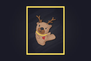 Christmas Deer Bear Hand Drawn Doodle Illustrations