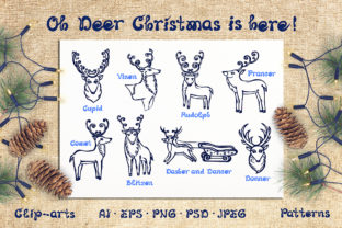 Christmas Deer Illustrations for Seasonal Content