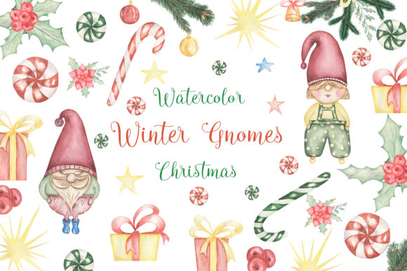 Christmas Gnomes Illustrations for Local Branding