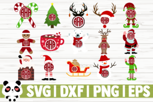 Christmas Monogram Bundle Illustrations