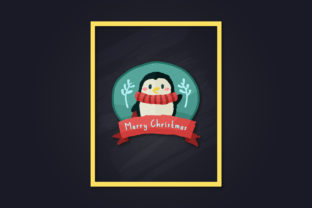 Christmas Penguin Hand Drawn Doodle
