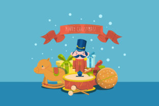 Christmas Toys Background Illustrations