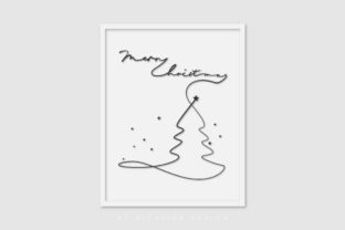 Christmas Tree Line Art for Festive Branding