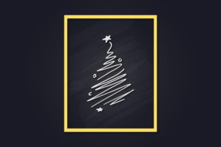 Christmas Tree Line Art Poster