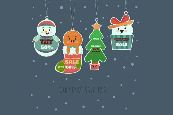 Hand Drawn Christmas Sale Tag Collection