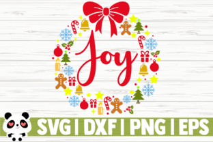 Joy - Christmas Wreath Illustrations