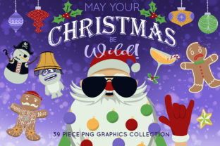 May Your Christmas Be Wild Illustrations