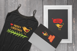 Merry Christmas Bird Shirt Illustrations
