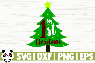 My 1st Christmas - Pine Tree Illustrations