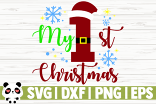 My 1st Christmas - Santa Hat Illustrations