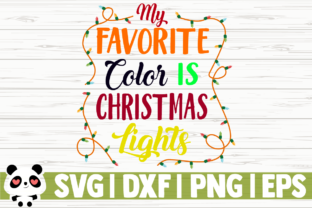 My Favorite Color is Christmas Lights Illustrations