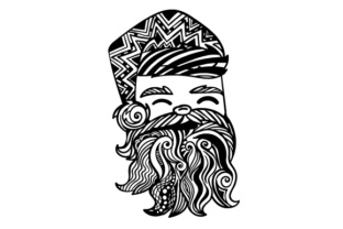 Santa Zentangle for Christmas Design